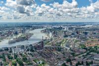 Rotterdam centrum vanuit de lucht