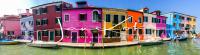 Gekleurde huisjes op Burano bij Venetie in Italie